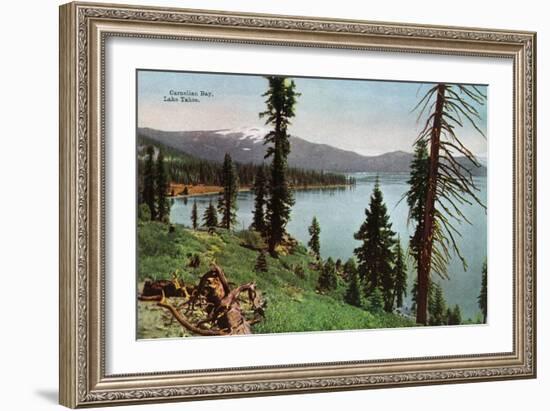 Lake Tahoe, California - Carnelian Bay Scene-Lantern Press-Framed Art Print