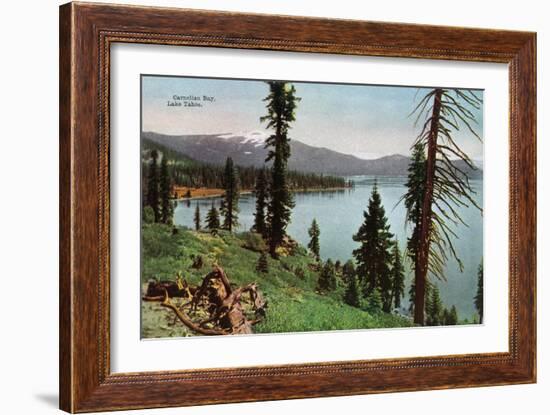 Lake Tahoe, California - Carnelian Bay Scene-Lantern Press-Framed Art Print