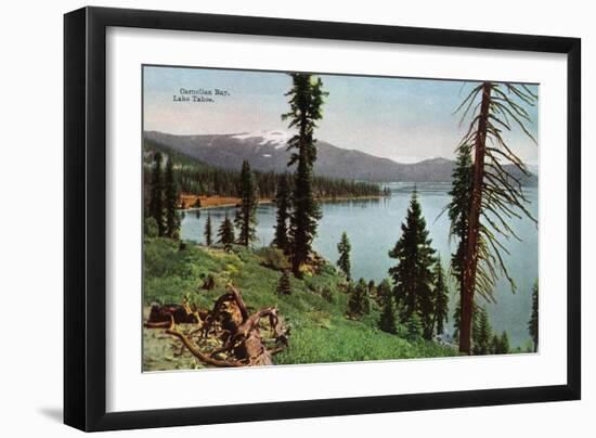 Lake Tahoe, California - Carnelian Bay Scene-Lantern Press-Framed Art Print