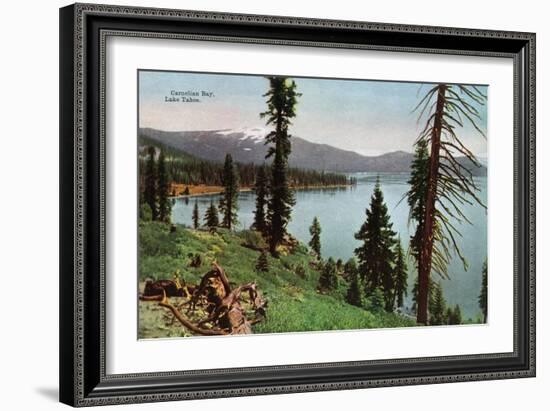 Lake Tahoe, California - Carnelian Bay Scene-Lantern Press-Framed Art Print