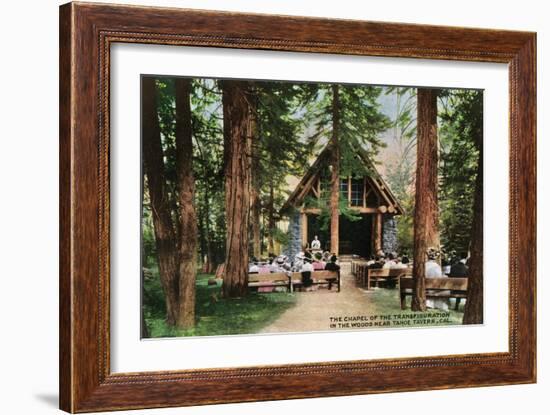 Lake Tahoe, California - Chapel of the Transfiguration Near Tahoe Tavern-Lantern Press-Framed Art Print