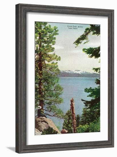 Lake Tahoe, California - Freels Peak View from Lake-Lantern Press-Framed Art Print