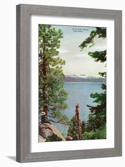 Lake Tahoe, California - Freels Peak View from Lake-Lantern Press-Framed Art Print