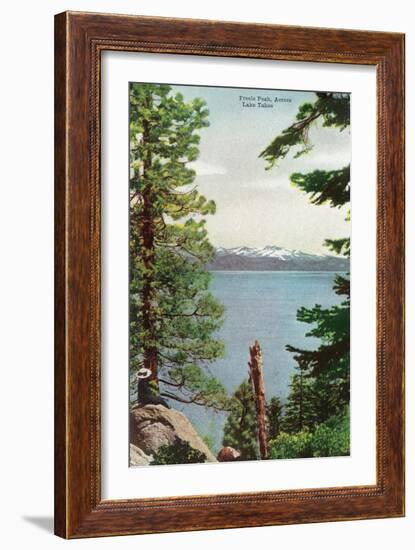 Lake Tahoe, California - Freels Peak View from Lake-Lantern Press-Framed Art Print