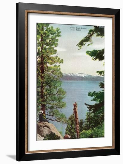 Lake Tahoe, California - Freels Peak View from Lake-Lantern Press-Framed Art Print