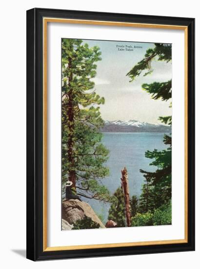 Lake Tahoe, California - Freels Peak View from Lake-Lantern Press-Framed Art Print