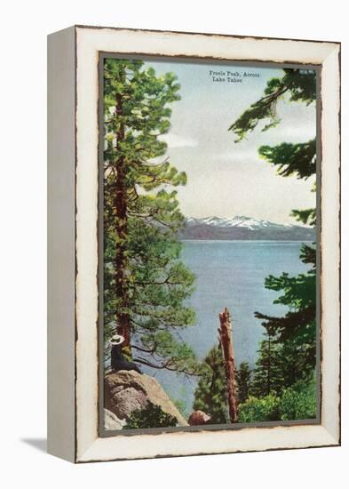 Lake Tahoe, California - Freels Peak View from Lake-Lantern Press-Framed Stretched Canvas