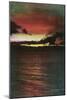 Lake Tahoe, California - Glenbrook, Sunset Scene on the Lake-Lantern Press-Mounted Art Print