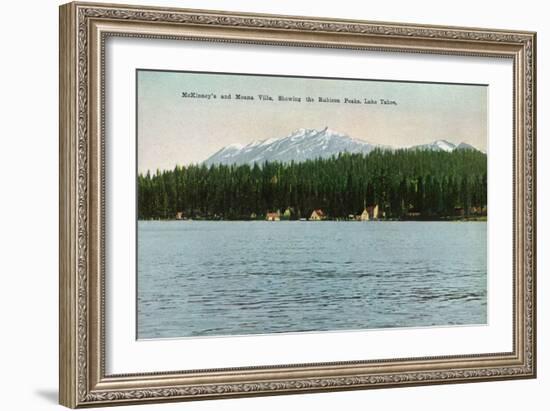 Lake Tahoe, California - McKinney, Moana Villas Showing the Rubicon Peaks-Lantern Press-Framed Art Print