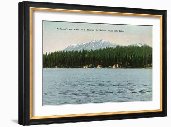 Lake Tahoe, California - McKinney, Moana Villas Showing the Rubicon Peaks-Lantern Press-Framed Art Print