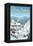 Lake Tahoe, California - Retro Ski Resort-Lantern Press-Framed Stretched Canvas
