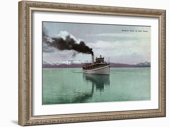 Lake Tahoe, California - Steamer Tahoe Scene-Lantern Press-Framed Art Print