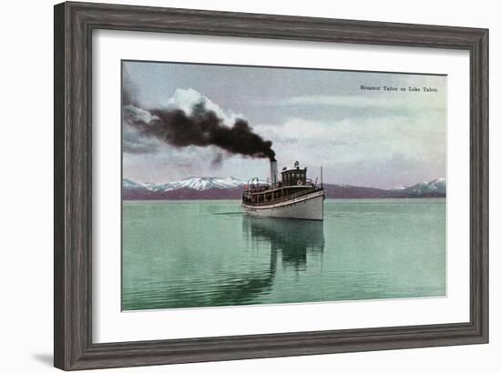 Lake Tahoe, California - Steamer Tahoe Scene-Lantern Press-Framed Art Print