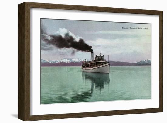 Lake Tahoe, California - Steamer Tahoe Scene-Lantern Press-Framed Art Print