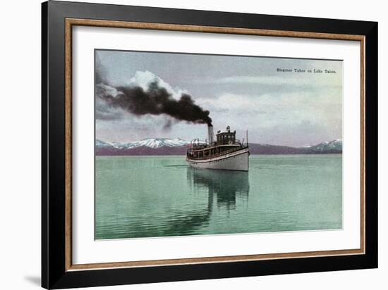 Lake Tahoe, California - Steamer Tahoe Scene-Lantern Press-Framed Art Print