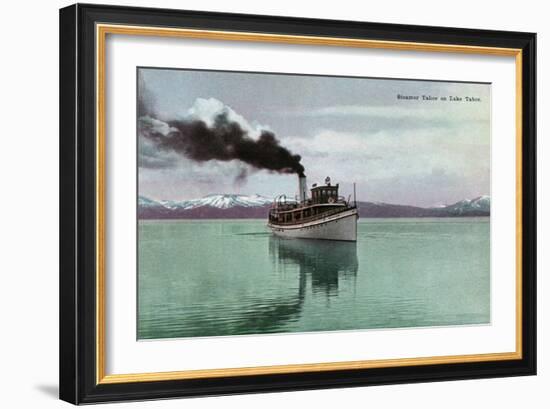 Lake Tahoe, California - Steamer Tahoe Scene-Lantern Press-Framed Art Print