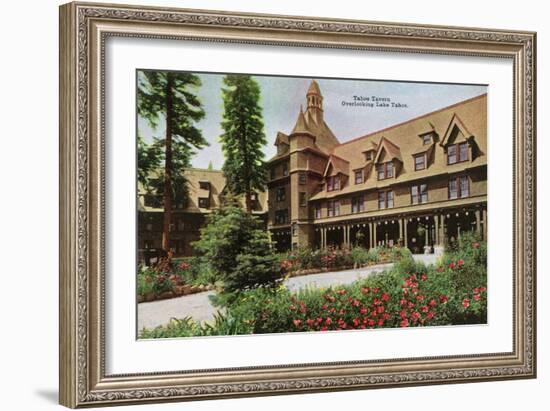 Lake Tahoe, California - Tahoe Tavern Exterior-Lantern Press-Framed Art Print