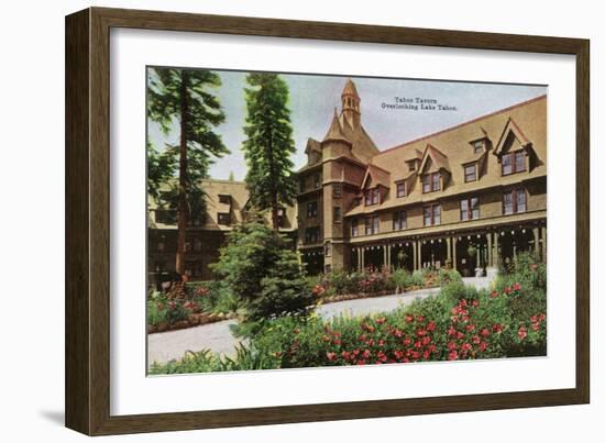 Lake Tahoe, California - Tahoe Tavern Exterior-Lantern Press-Framed Art Print