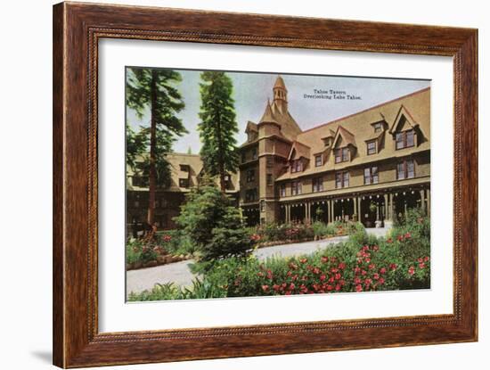 Lake Tahoe, California - Tahoe Tavern Exterior-Lantern Press-Framed Art Print