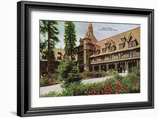 Lake Tahoe, California - Tahoe Tavern Exterior-Lantern Press-Framed Art Print