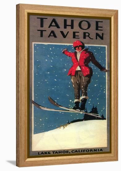 Lake Tahoe, California - Tahoe Tavern Promo Poster-Lantern Press-Framed Stretched Canvas