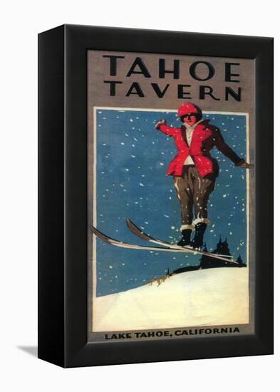 Lake Tahoe, California - Tahoe Tavern Promo Poster-Lantern Press-Framed Stretched Canvas