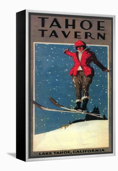 Lake Tahoe, California - Tahoe Tavern Promo Poster-Lantern Press-Framed Stretched Canvas