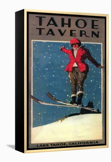 Lake Tahoe, California - Tahoe Tavern Promo Poster-Lantern Press-Framed Stretched Canvas