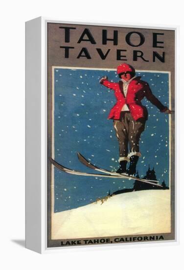 Lake Tahoe, California - Tahoe Tavern Promo Poster-Lantern Press-Framed Stretched Canvas