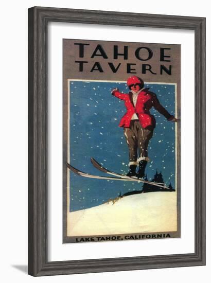 Lake Tahoe, California - Tahoe Tavern Promo Poster-Lantern Press-Framed Art Print