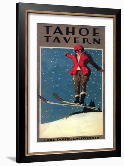 Lake Tahoe, California - Tahoe Tavern Promo Poster-Lantern Press-Framed Art Print