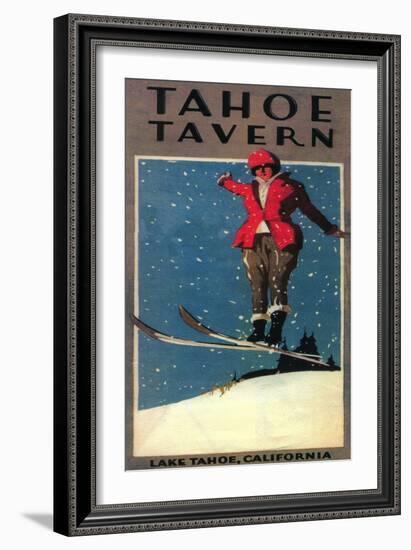 Lake Tahoe, California - Tahoe Tavern Promo Poster-Lantern Press-Framed Art Print