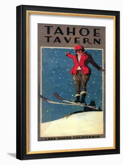 Lake Tahoe, California - Tahoe Tavern Promo Poster-Lantern Press-Framed Art Print
