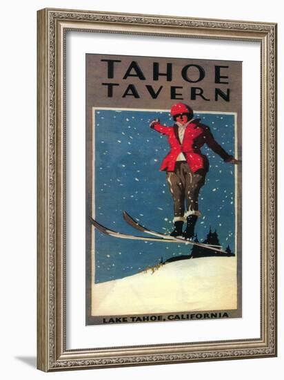 Lake Tahoe, California - Tahoe Tavern Promo Poster-Lantern Press-Framed Premium Giclee Print