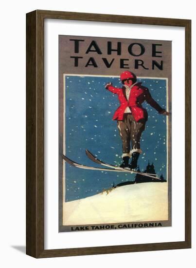 Lake Tahoe, California - Tahoe Tavern Promo Poster-Lantern Press-Framed Premium Giclee Print