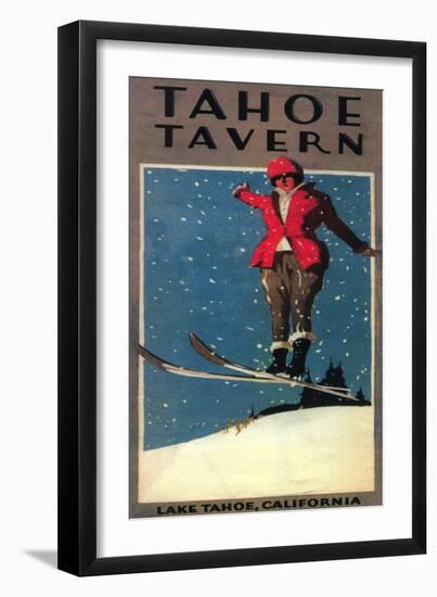 Lake Tahoe, California - Tahoe Tavern Promo Poster-Lantern Press-Framed Premium Giclee Print