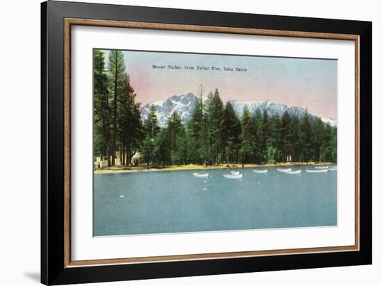 Lake Tahoe, California - Tallac Pier View of Mount Tallac-Lantern Press-Framed Art Print