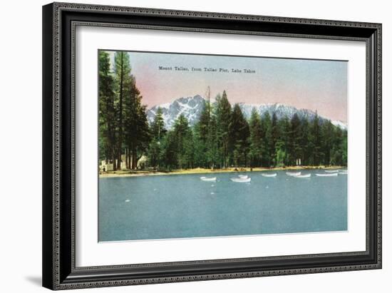Lake Tahoe, California - Tallac Pier View of Mount Tallac-Lantern Press-Framed Art Print