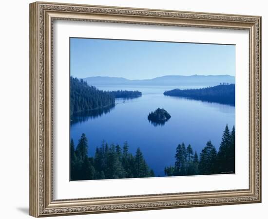 Lake Tahoe, Emerald Bay, Dawn , Tahoe, California, USA-Steve Vidler-Framed Photographic Print