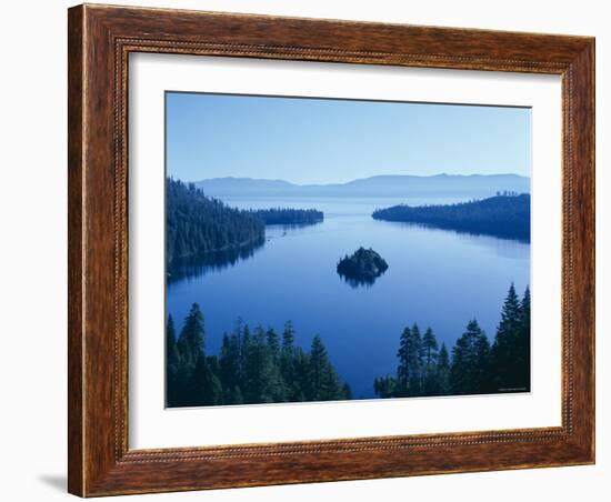 Lake Tahoe, Emerald Bay, Dawn , Tahoe, California, USA-Steve Vidler-Framed Photographic Print