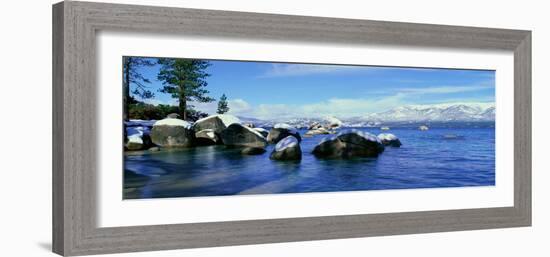 Lake Tahoe in Wintertime, Nevada-null-Framed Photographic Print