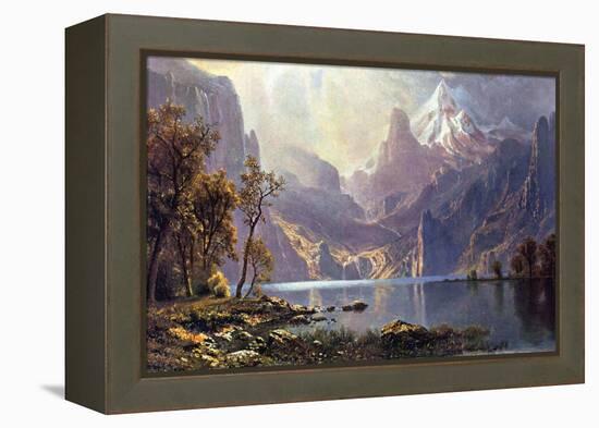 Lake Tahoe-Albert Bierstadt-Framed Stretched Canvas