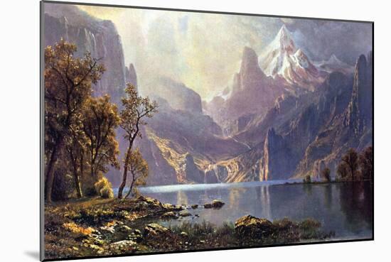 Lake Tahoe-Albert Bierstadt-Mounted Art Print