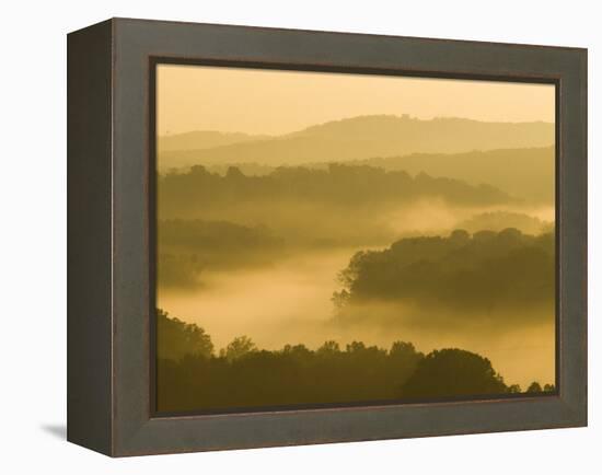 Lake Taneycomo Below Table Rock Dam, Ozarks Near Branson, Missouri, USA-Alan Copson-Framed Premier Image Canvas