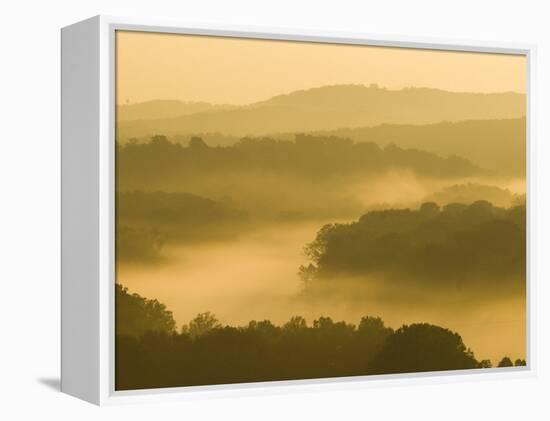 Lake Taneycomo Below Table Rock Dam, Ozarks Near Branson, Missouri, USA-Alan Copson-Framed Premier Image Canvas