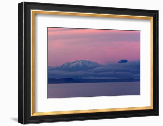 Lake Taupo with Mount Ruapehu and Mount Ngauruhoe at Dawn-Stuart-Framed Photographic Print