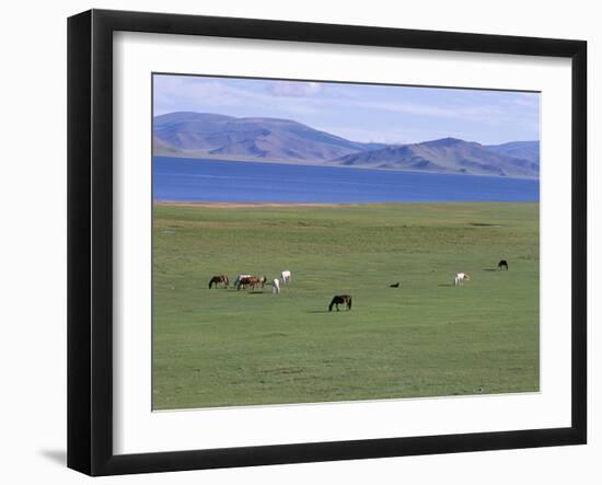 Lake Terkhiin Tsagaan Nuur, Volcanic Region of Khorgo, Arkhangai, Mongolia, Central Asia-Bruno Morandi-Framed Photographic Print