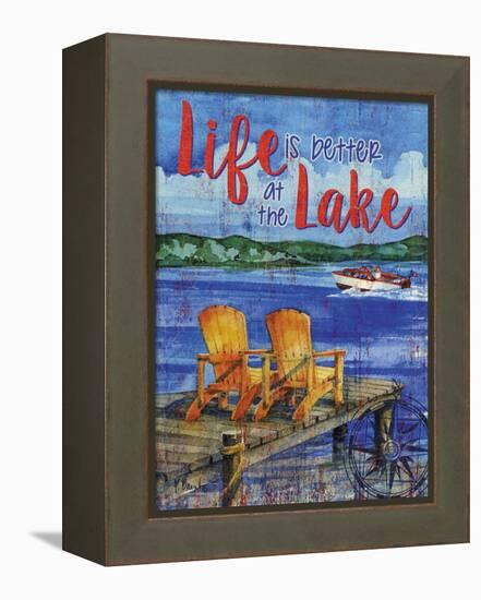 Lake Time Vertical II-Paul Brent-Framed Stretched Canvas