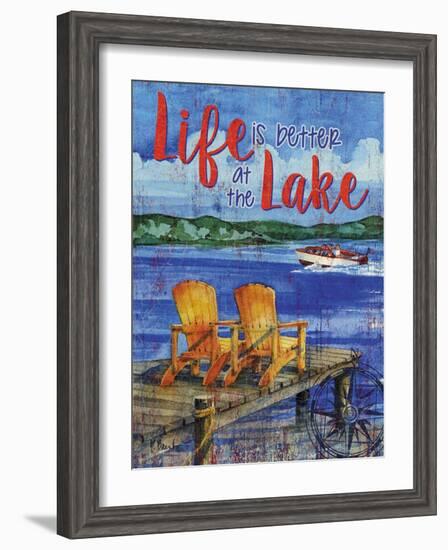 Lake Time Vertical II-Paul Brent-Framed Premium Giclee Print