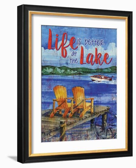 Lake Time Vertical II-Paul Brent-Framed Premium Giclee Print